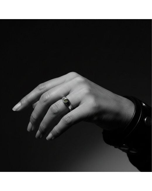Tg-Jewellery by Tamara Gervasio White Fish Ring With Round Tourmaline Sterling