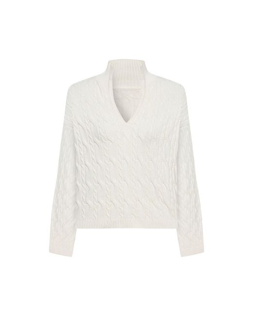 Thisisu Collection White Cable Knit Blouse – Ecru