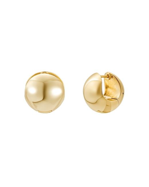 Nazzar Metallic Puffy Ball Hoop Earrings
