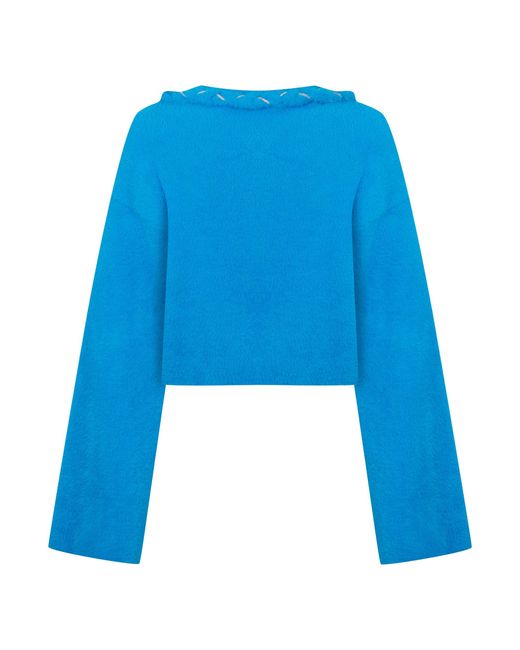 Nocturne Blue Embellished Knit Sweater