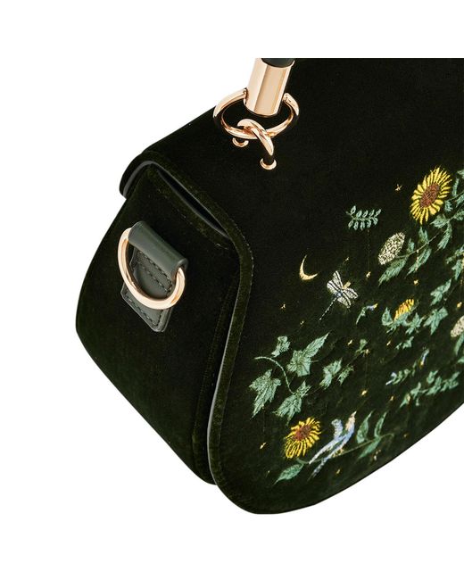 Fable England Black Charlotte Sunflower Top Handle Bag