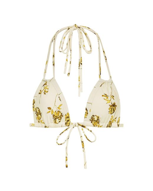 Montce Metallic Gold Filigree Euro Bow Bikini Top