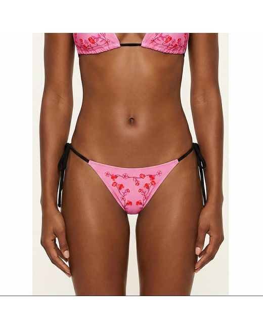 Jessie Zhao New York Pink Wild Rose Reversible Tie Side Bottom