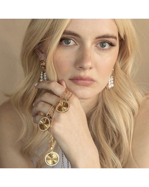 Zepplin the Label Metallic Sanctum Necklace – Sculptural Medallion Talisman