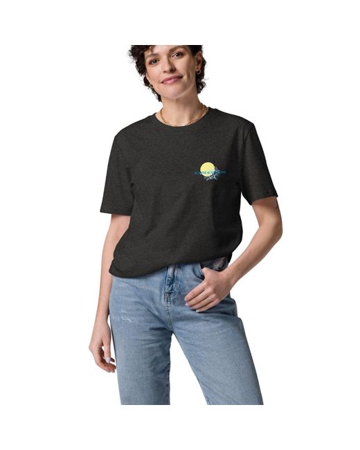 Anchor and Crew Black Heather Santorini Landmark Organic Cotton T-Shirt