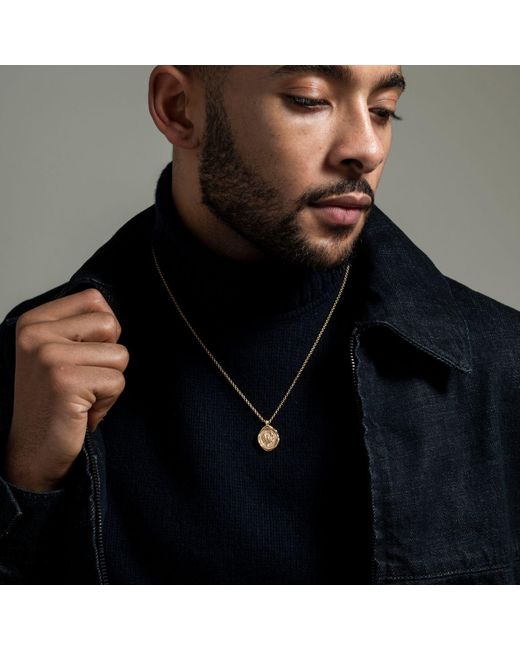 Dower & Hall Metallic Fly High Phoenix Talisman Necklace for men