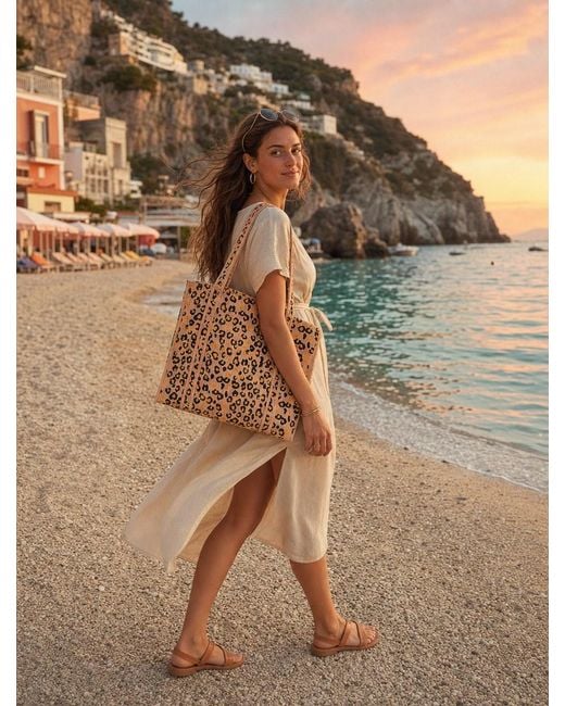 Conscious Yoga Collective Blue The Leopard Tote