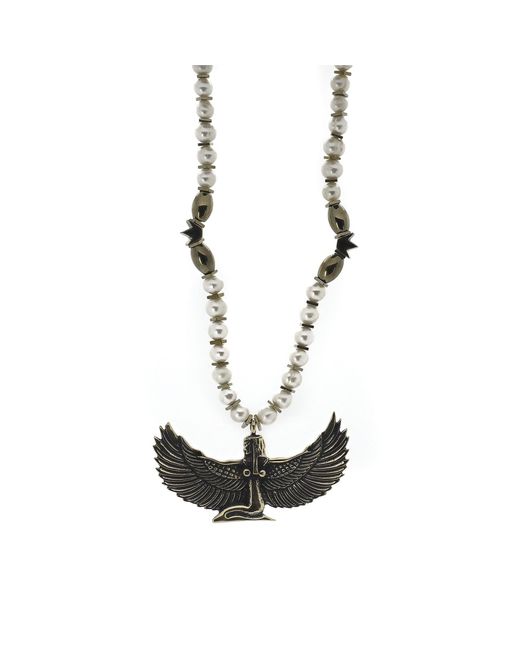 Ebru Jewelry White Isis Goddess Necklace