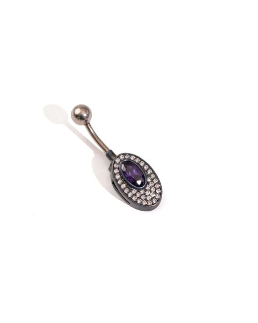 Ebru Jewelry Blue Mystic Amethyst Sterling Belly Piercing