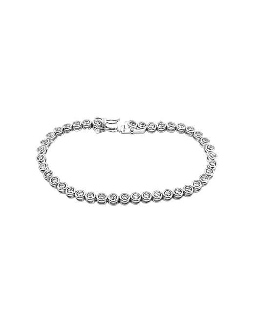 Spero London Metallic Sterling Circle Round Tennis Bracelet