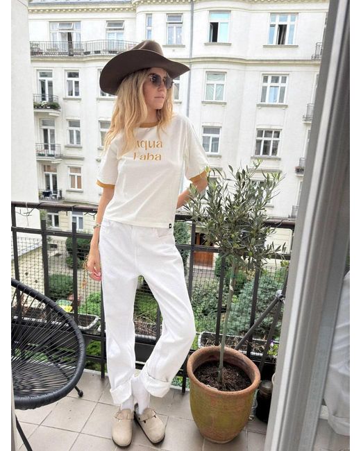 The New Orchard White Vegan T-Shirt Aquafaba
