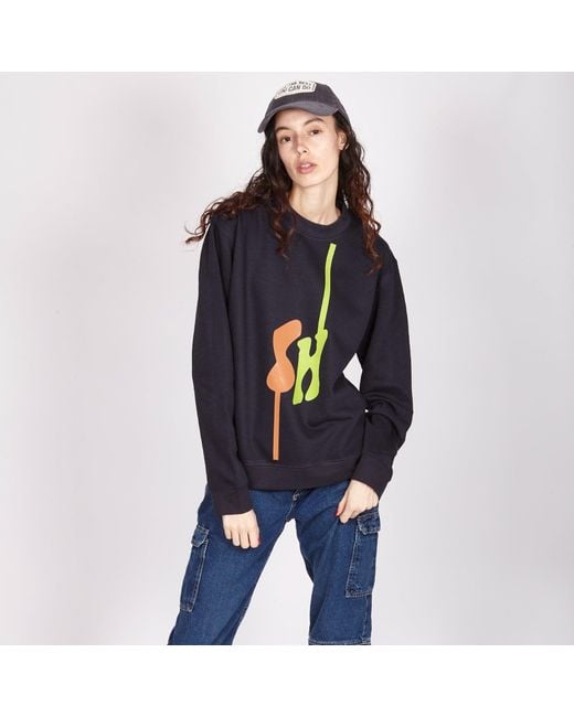 SOHUMAN Blue Tarj Organic Cotton Sweatshirt