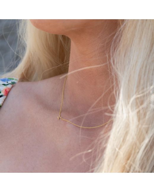 Maya Brenner Metallic 14K Asymmetrical Letter Necklace