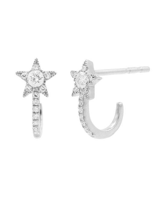 KAMARIA Metallic Star Diamond Huggies
