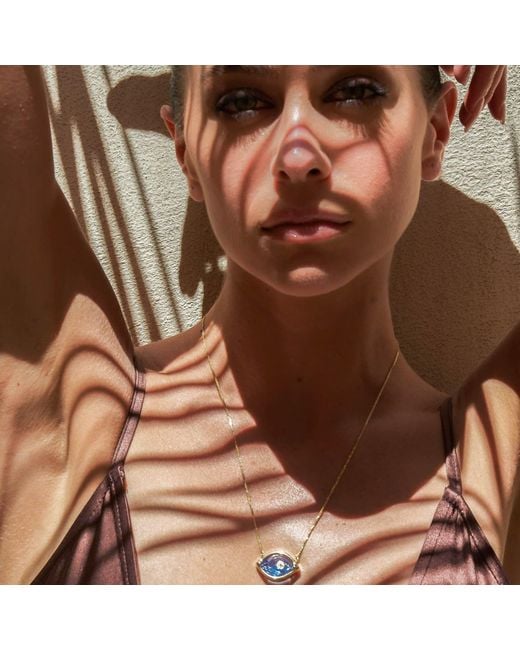 Myrto Katramadou Jewellery Blue Aegean Eye – Topaz Necklace