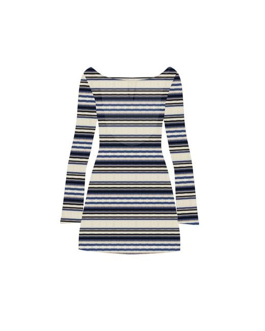 Blackbough Swim Blue Meredith Open Back Dress Half Time Stripe