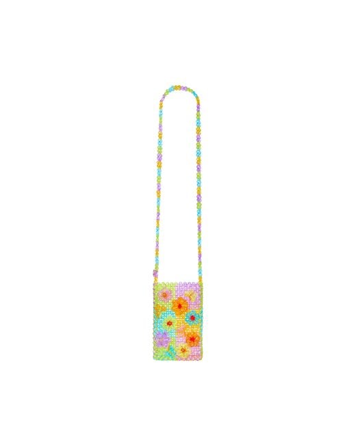 Tillie Beads Metallic Blooming Butterflies Beaded Crossbody Bag