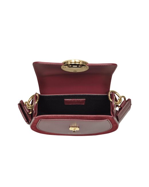 Le Parmentier Purple Yucca Suede & Leather Shoulder Bag