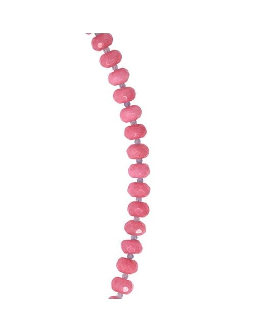 Bombyx House Red Jade Aquamarine Alternating Necklace
