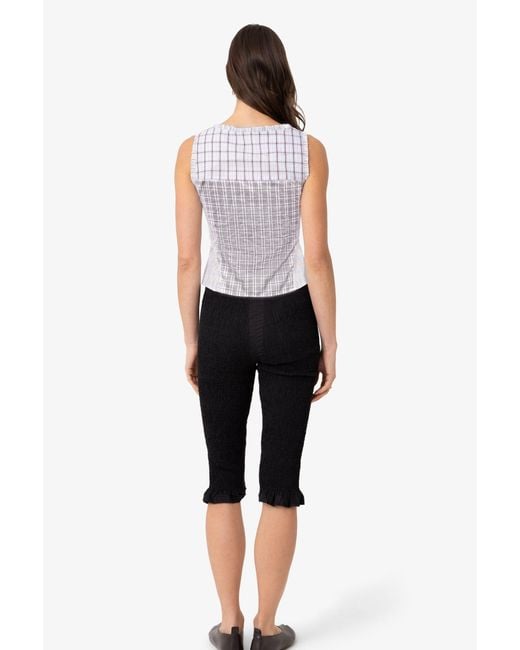 Amy Lynn Pink Brittany Multi Check Cotton Blend Frill Top