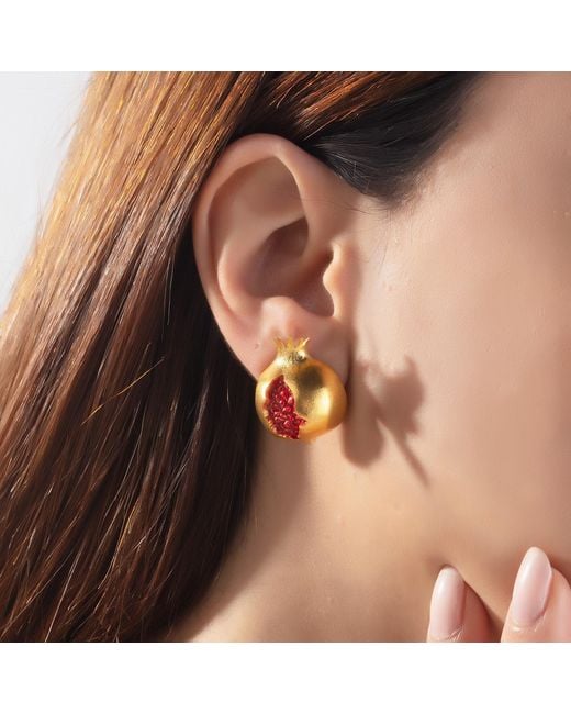 Milou Jewelry Metallic Pomegranate Earrings