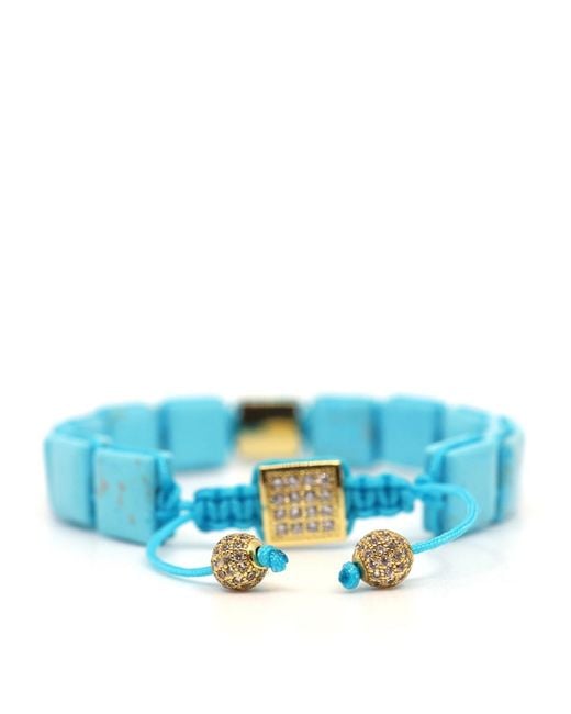 Shar Oke Blue Howlite Square Bracelet for men