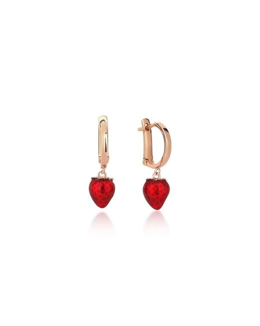 Reis Jewellery Black Rose Strawberry Hoop