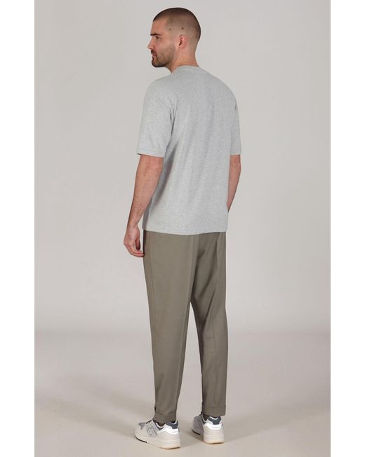 Paul James Knitwear Gray Lightweight Cotton Ewan Oversized Knitted T-Shirt for men