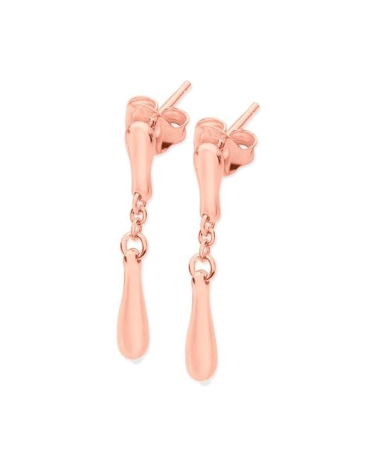 Lucy Quartermaine Pink Falling Drip Earrings