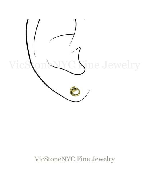 VicStoneNYC Fine Jewelry Metallic Timeless Gok-Ock Stud Solid Earrings
