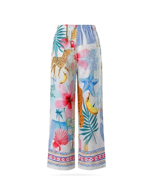 LOVEIST STORE Blue Nancy Playful Printed Trouser
