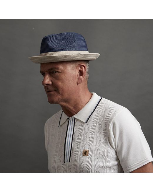 Dasmarca Hats Blue Dasmarca Florence Marine Summer Two Tone Crushable Hat for men