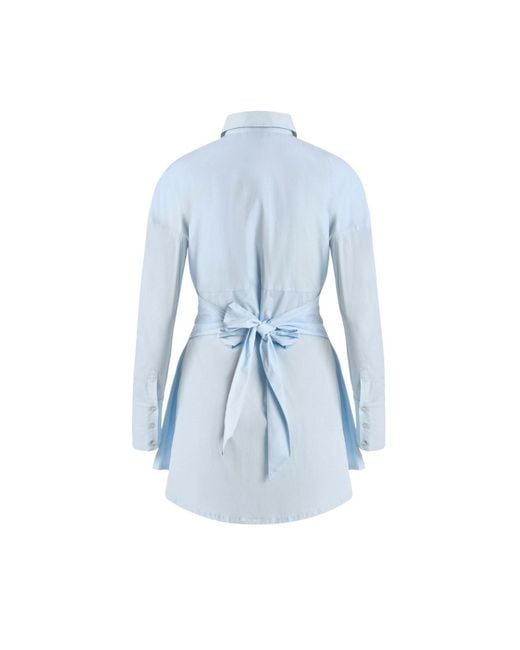 OW Collection Blue Elia Shirt Dress