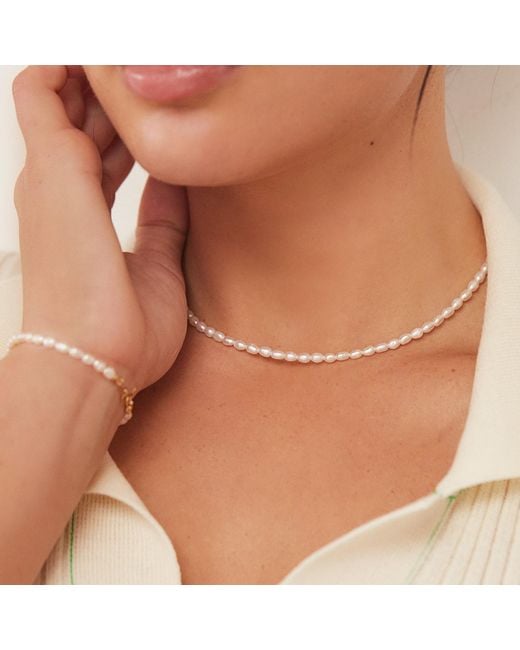 Lily & Roo Metallic Seed Pearl Choker