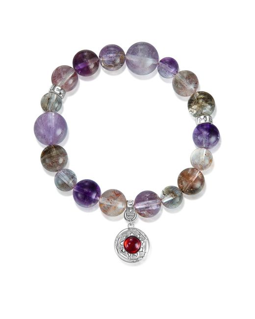 Aurozia Multicolor Five Elements Super Seven Crystal Beadeds Bracelet Fire
