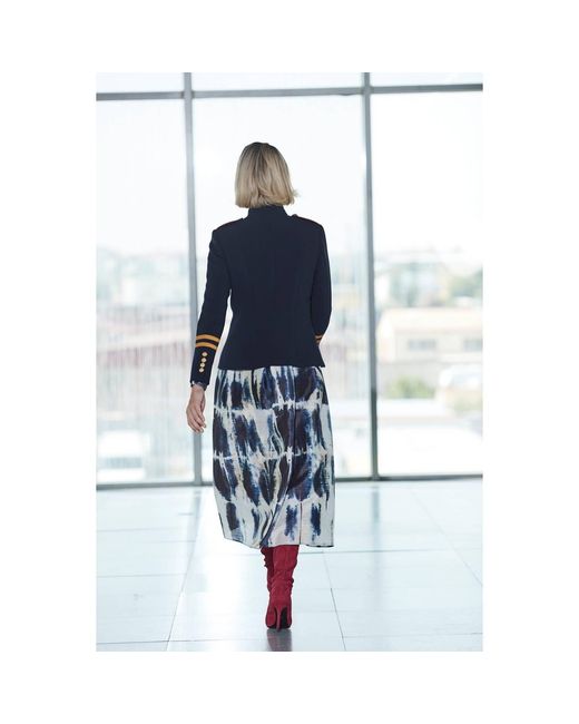 The Extreme Collection Blue Military Jacket With Epaulets And Buttons