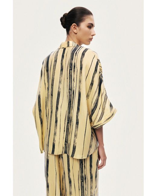 Nocturne Metallic Printed Short Sleeve Shirt
