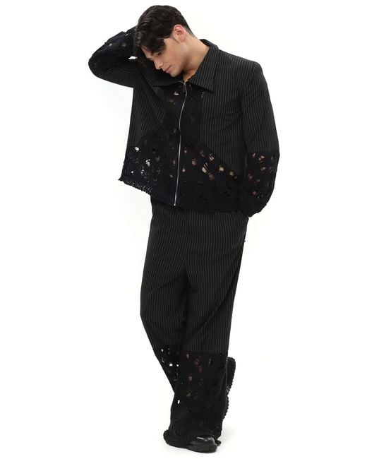 Maison Bogomil Black Split Front – Zip Jacket for men