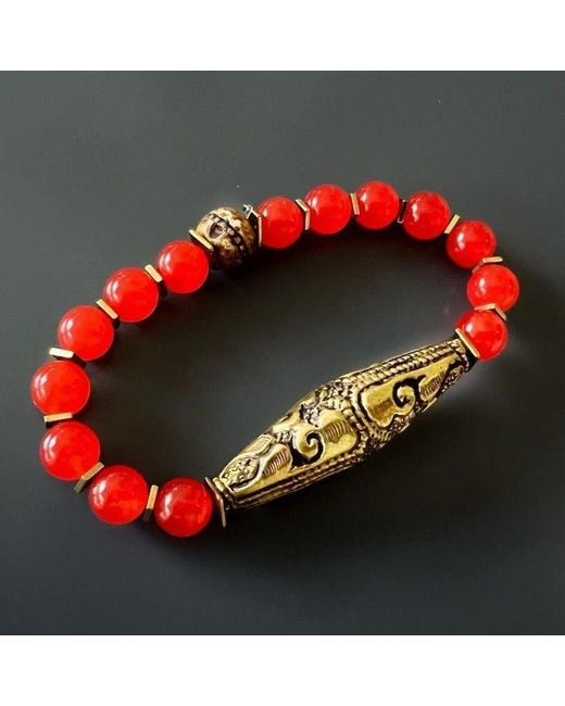 Ebru Jewelry Red Carnelian Vintage Bracelet