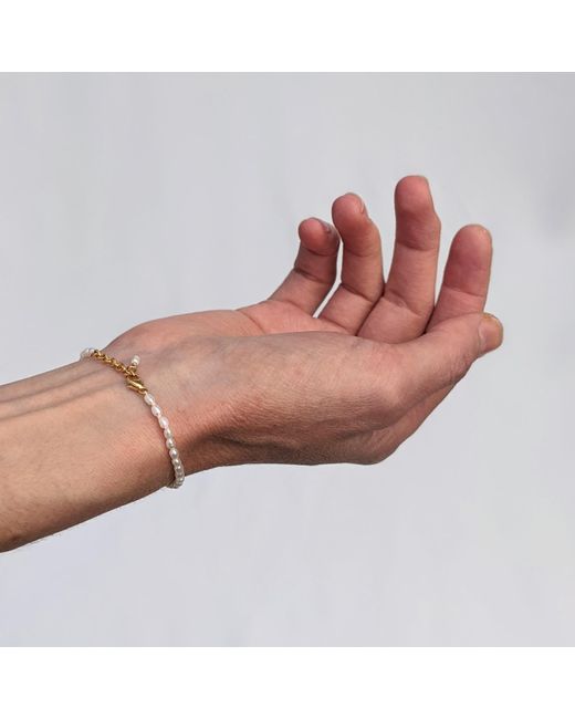 Kiri & Belle Metallic Kira Seed Pearl Filled Bracelet