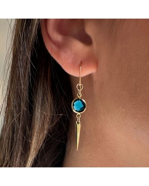 Rachel Nathan White Classic Hook & Spike Earrings