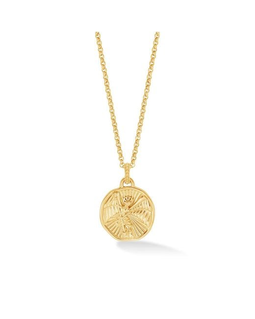 Dower & Hall Metallic St. Michael Talisman Necklace for men