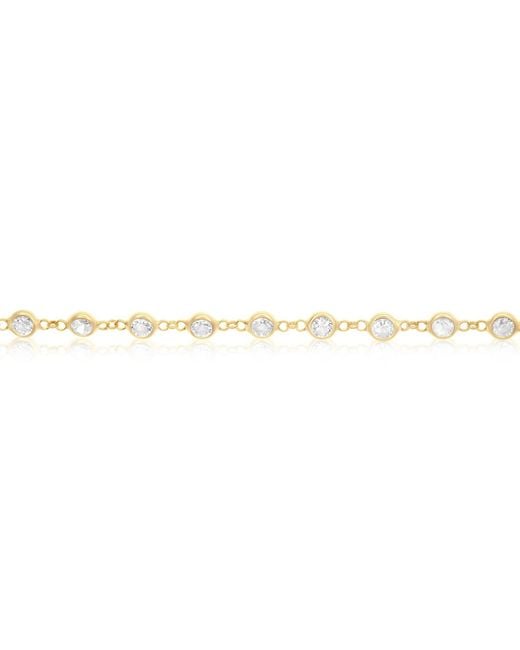 SHYMI Metallic Round Bezel-Set Anklet