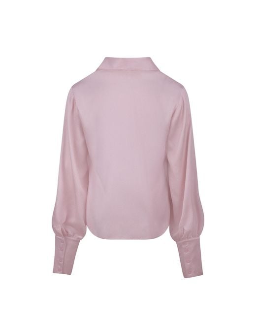 Gunda Hafner Ltd Pink Blush Hammered Silk Shirt