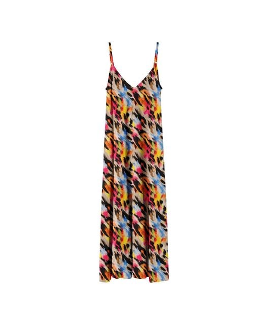Aloha From Deer Orange Colorful Spots Maxi Dress