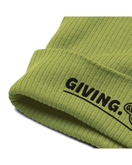 Anchor and Crew Green Leaf Giving Gen. Organic Cotton Embroidered Beanie for men