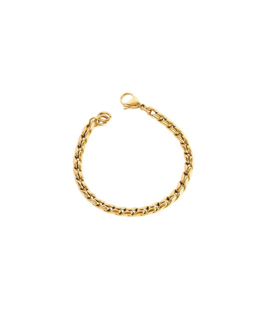 Lei & Mar Co. Metallic The Aria Woven Chain Bracelet