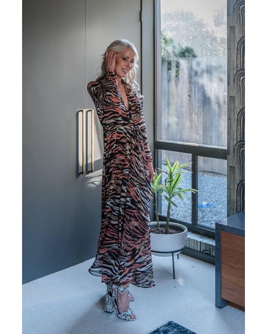 Jennafer Grace Brown Triana Tiger Minaret Dress