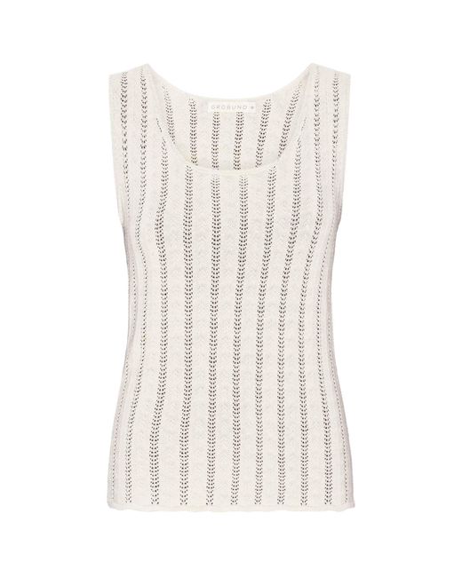 GROBUND White Neutrals Aase Tee