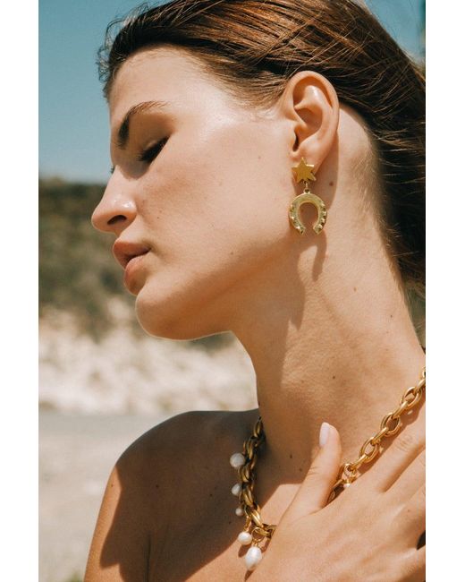 Sccollection Metallic Lucky Horseshoe Earrings